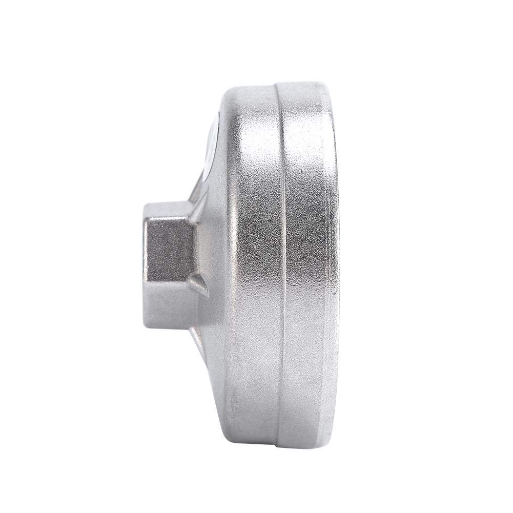 Elerose 74mm Filter Wrench, Aluminum 14 Flute Filter Wrench Socket Remover Tool 903(Silver)