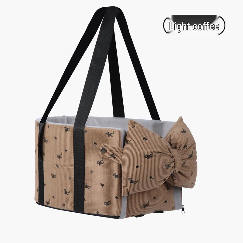 Compact Pet Car Console Bed for Small Dogs and Cats