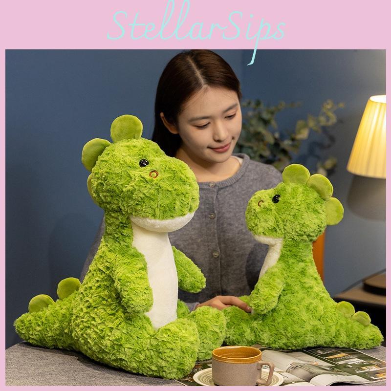 Adorable Green Dinosaur Plush Toy Soft Stuffed Animal Pillow For Sleep And Comfort