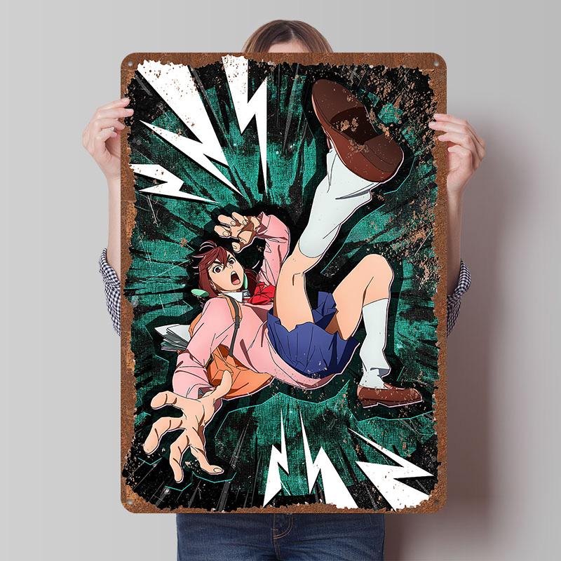 DAN DA DAN Tinplate Posters Custom Wall Art Vintage Metal Signs Retro Tin Plaque for Bedroom Decoration Gaming Home Decorations