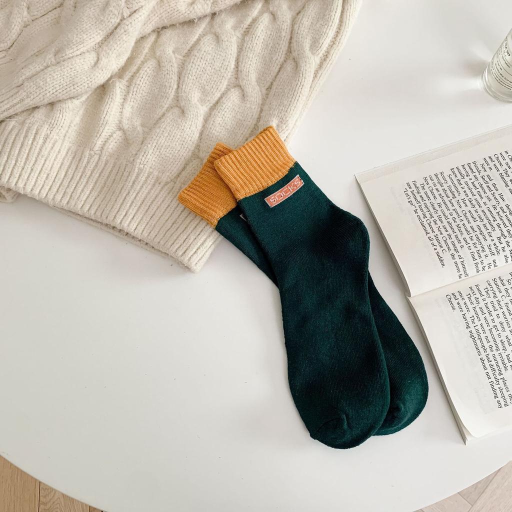 Men's Cotton Socks Winter Autumn Thickened Warm Mid-tube Socks Cotton Loop To Keep Warm Antibacterial Socks for MenWomen