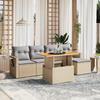 VidaXL Garden Lounge Set with Cushions 6 Pcs, Patio Sofas, Patio Furniture Set, Outdoor Furniture, Beige 3271731