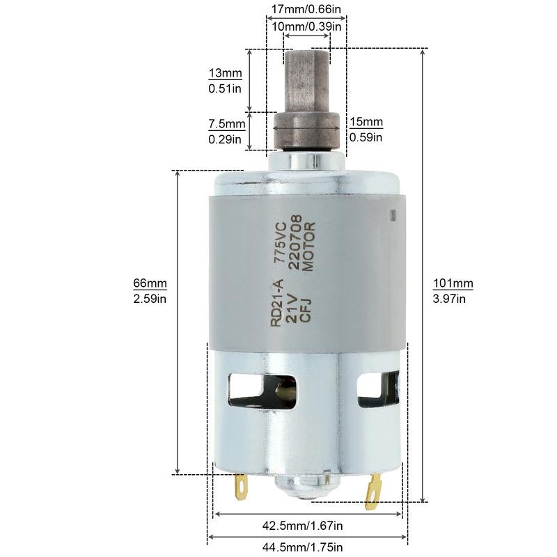 775 DC Motor 18-21V 15000RPM High Speed Blower Motor for Dust Collector / Industrial Soot Blower