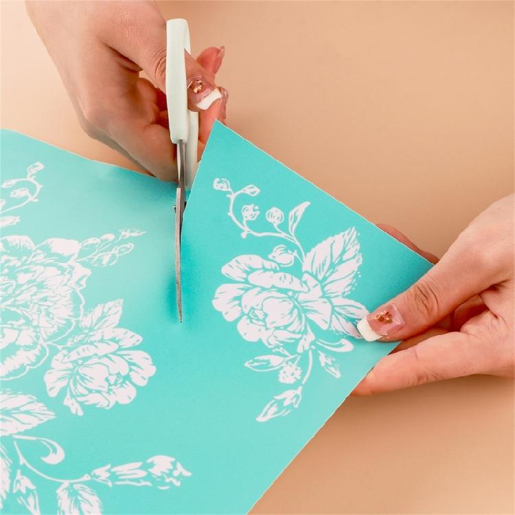 Self-Adhesive Silk Screen Stencil Reusable Mesh Transfer Printing Earring Clay