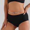 European and American Jewelry, Beach Wind Full Diamond Love Waist Chain Women, Sexy Fashion High-end Single-layer Body Chain