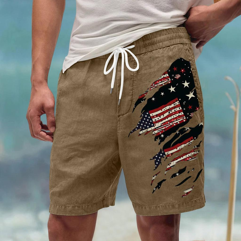 Męskie letnie, duże, swobodne, luźne spodnie sportowe, szorty plażowe