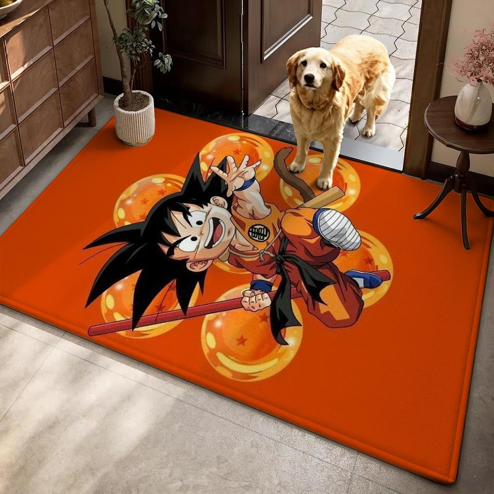 Super Saiyan Goku Patterned Rug Allseason Carpet For Kids Bedroom Play Area Home Decor Valentine'S Day Gift