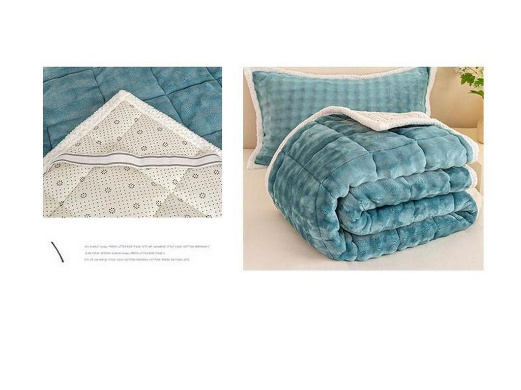 G5Z Winter Rabbit Plush Bed Sheet - Warm Velvet Mattress Blanket for Dorms