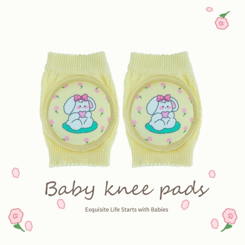 CartoonKleinkind Baby Knieschoner Elastische Krabbel Ellbogenpolster Kleinkinder Knieschützer Atmungsaktives Sicherheits-Kniepolster