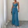 Deep V-neck Camisole Casual Pants Set Deep V-neck Strap Casual Pants Suit