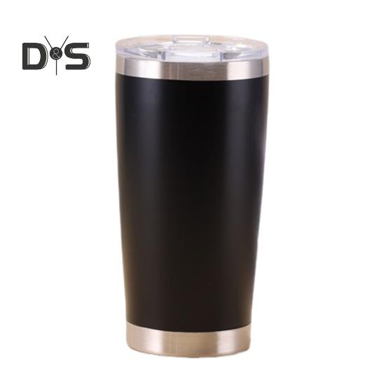 

Бутылка для воды из нержавеющей стали с двойными стенками, вакуумная изоляция, чашка объемом 20 унций, герметичная кофейная чашка для дома, школы, улицы 20oz чёрный