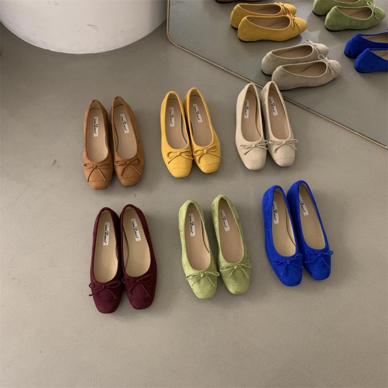 French Gentle Evening Wind Inner Height Increase Single Shoes Women 2025 New Bow Light Mouth Fairy Ballet Shoes Ladyshoes
