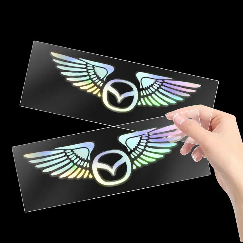 Angel Wing Reflective Car Body Logo Sticker Car Decoration Decals for Mazda Atenza CX-4 CX-5 Axela Car 3D Stickers Accessories