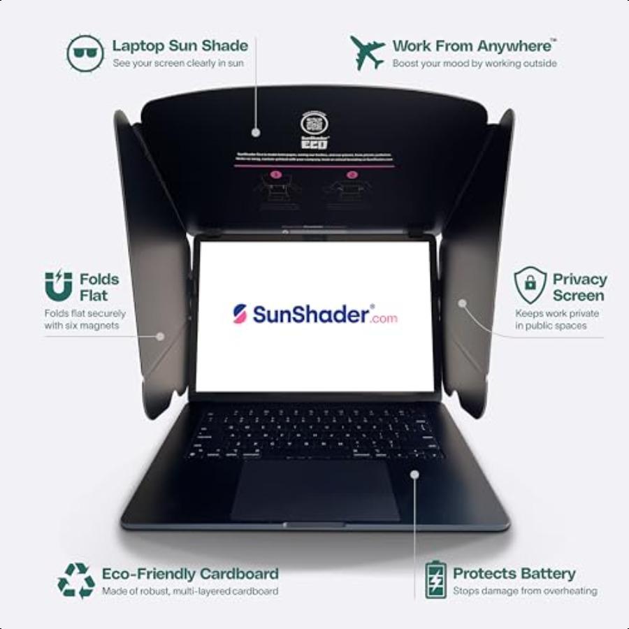 

Солнцезащитный козырек для ноутбука M Tropical Экологичный Перерабатываемый Многослойный Картонный Солнцезащитный козырек для ноутбука для работы на улице Экран конфиденциальности Патент 10 United States