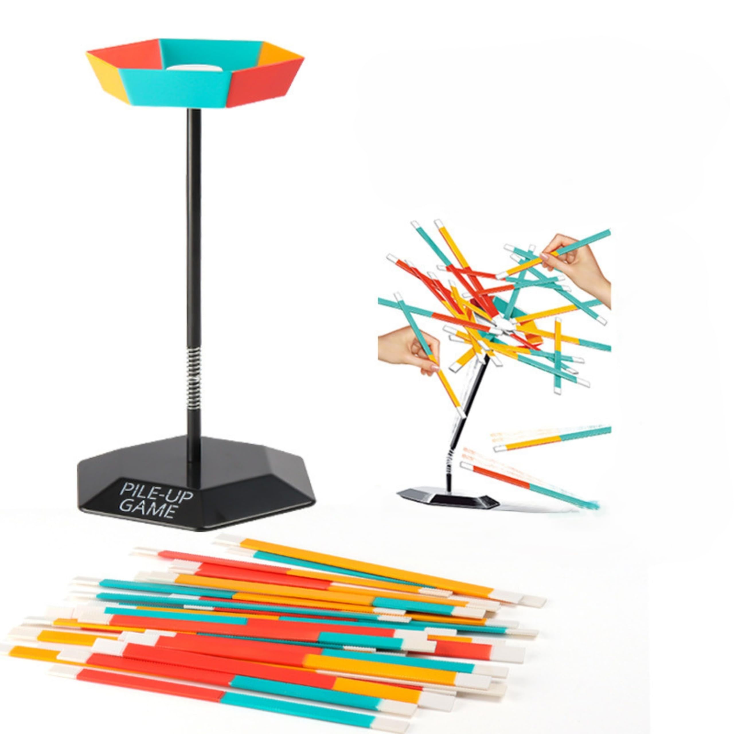 

FUKUYOIZU Balance Game, Table Game, Party Game, Brain Training Puzzle, Strategy, and Concentration (Colorful)