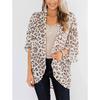 Summer Ladies New Chiffon Beach Skirt Blouse Vacation Style Leopard Print Cardigan Casual Sunscreen Clothing