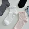 Spring Summer Cotton Ruffle Ankle Socks Lolita  Girls Cute Kawaii Stockings Breathable Thin Loose Middle Tube Socks Japanese Sox