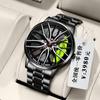 Fashion Luminous Watch Men's Hollowed Out Car Wheel Hub Business Waterproof Quartz Luxury Clock Wristwatch Sports High Quality