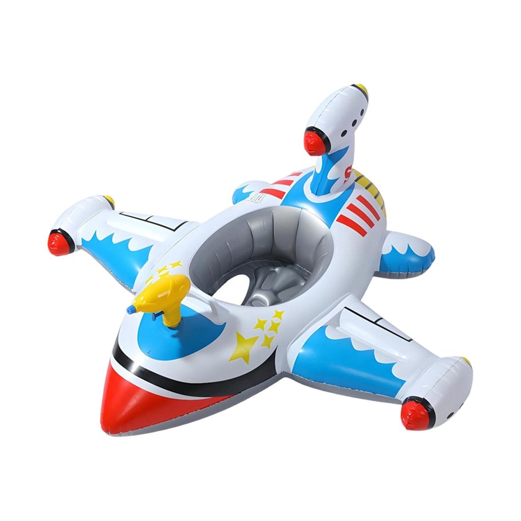 Inflatable Airplane Pool Float Swim Ring for Kids and Adults Durable PVC Construction with Comfortable Seating and Easy Inflation for Water Fun