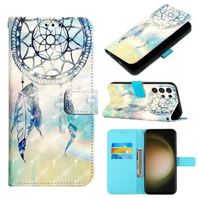 Cartera con colgante de viento Sueño Blanco de Cuero PU con tapa y marco para fotos tipo libro para iPhone Samsung Huawei Honor Xiaomi Redmi Oppo vivo Sony Google TCL Infinix...