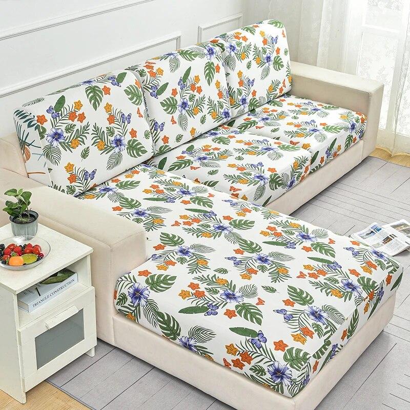 Printed Sofa Slipcover Soft Non-slip Stretch Sofa Cover for Living Room Bedroom Office Home Decor Pets Kids Furniture Protector