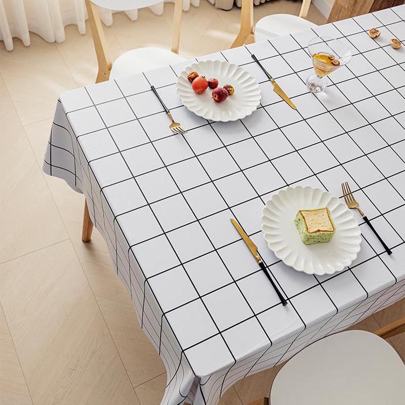 Qie E Tuan Tuan PVC Waterproof Easy-Clean Rectangular Tablecloth