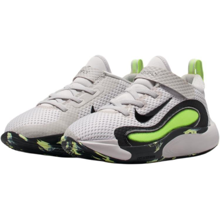 Nike ISOFLY Abrasion Resistant Low top Children's Basketball Shoes Light Gray Children Aged 3 7 Years Old Kids' HQ8262-001