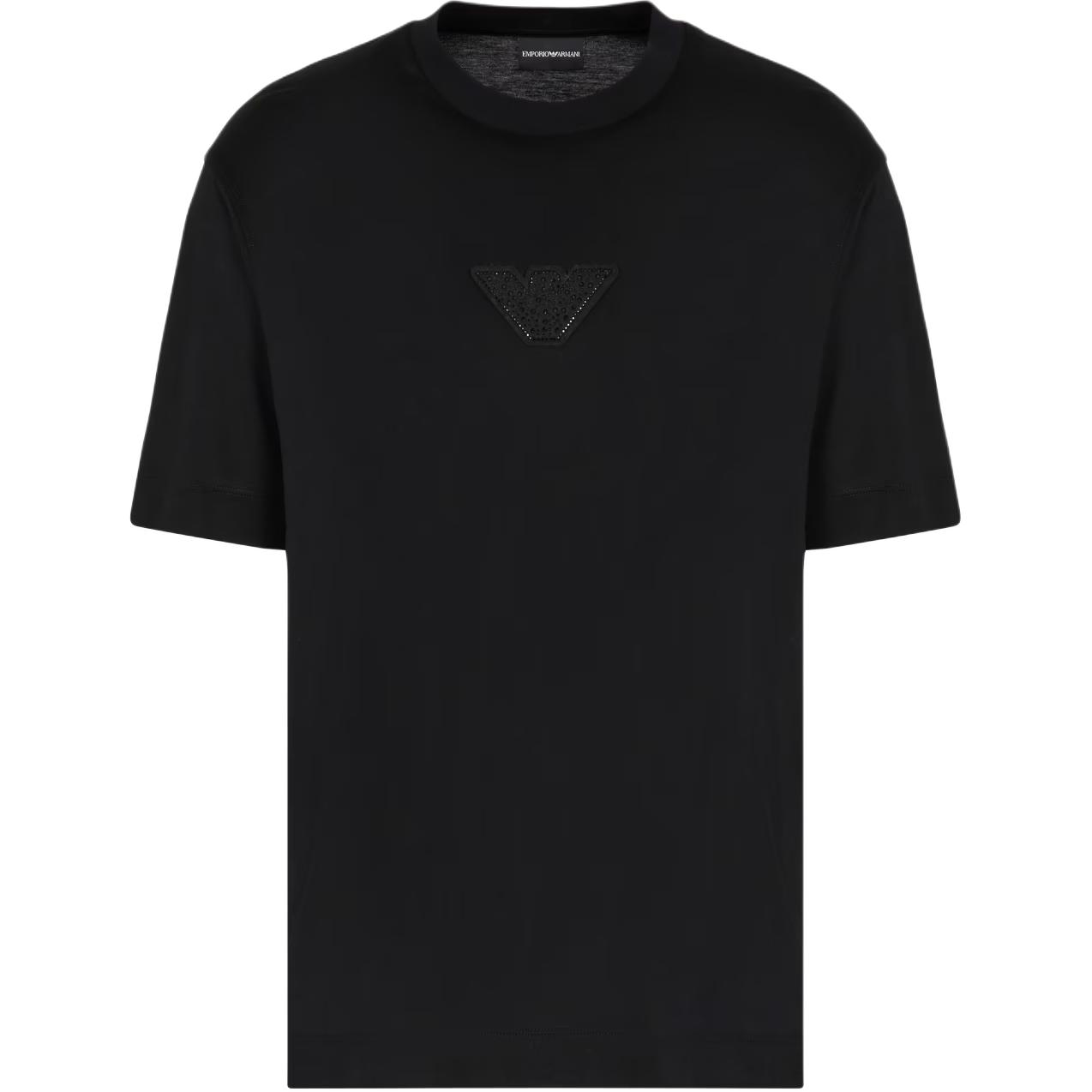 

Emporio Armani Clubwear Capsule Collection Plain Knit Crew Neck Short Sleeve T-Shirt Men Tops Black EM001493-AF10017-UC001 S