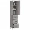 VidaXL Highboard Sonoma Grey 34.5x34x180 Cm Engineered Wood 3198863