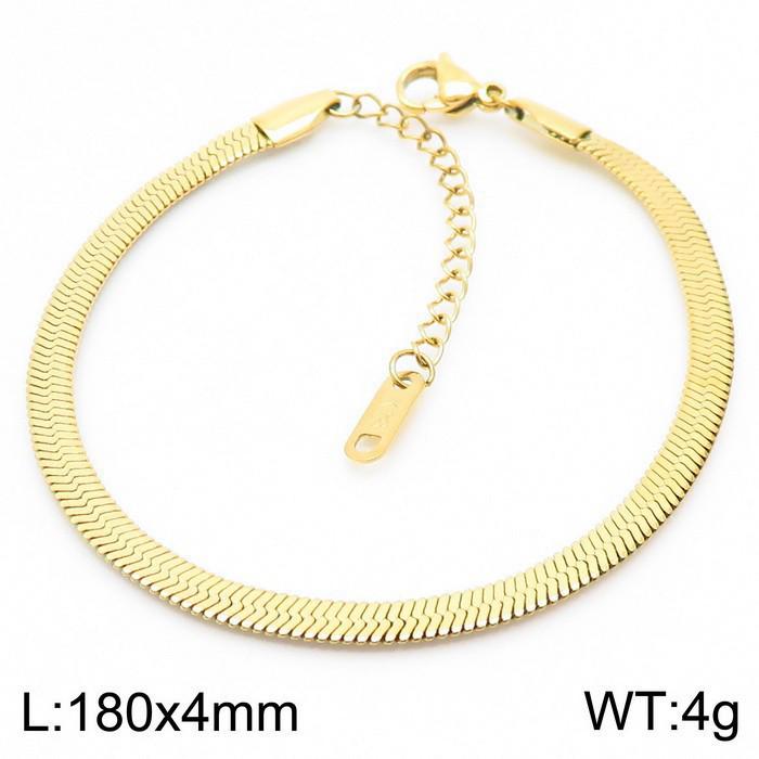 Trendy Minimalist Stainless Steel Snake Chain Necklace & Bracelet Set