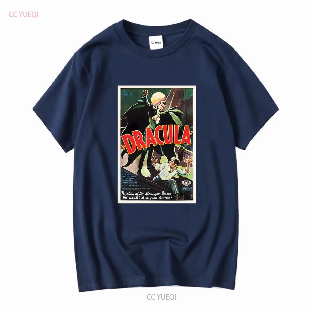 Retro Movie Poster Inspired by Dracula Direct To Garment T Shirt long or short sleeves vintage Washed Casual Stylish