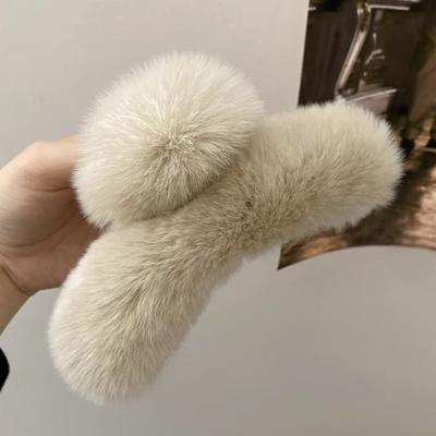 Rex Rabbit Hair Clips Headdress Cute Hair Accessories Plush Scratching Hair Headdress Girls Hair Accessoreis