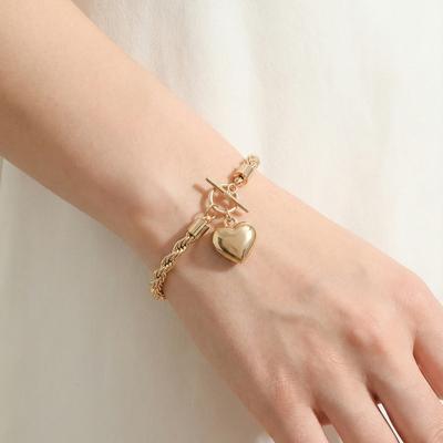 Love Round Brand Metal Bracelet Ins the Same Style, Fashionable Personalized Bracelet