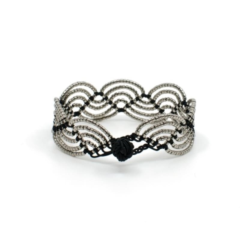 

MORO JEWELLERY LUX bracelet, Black & Metallic Grey XL