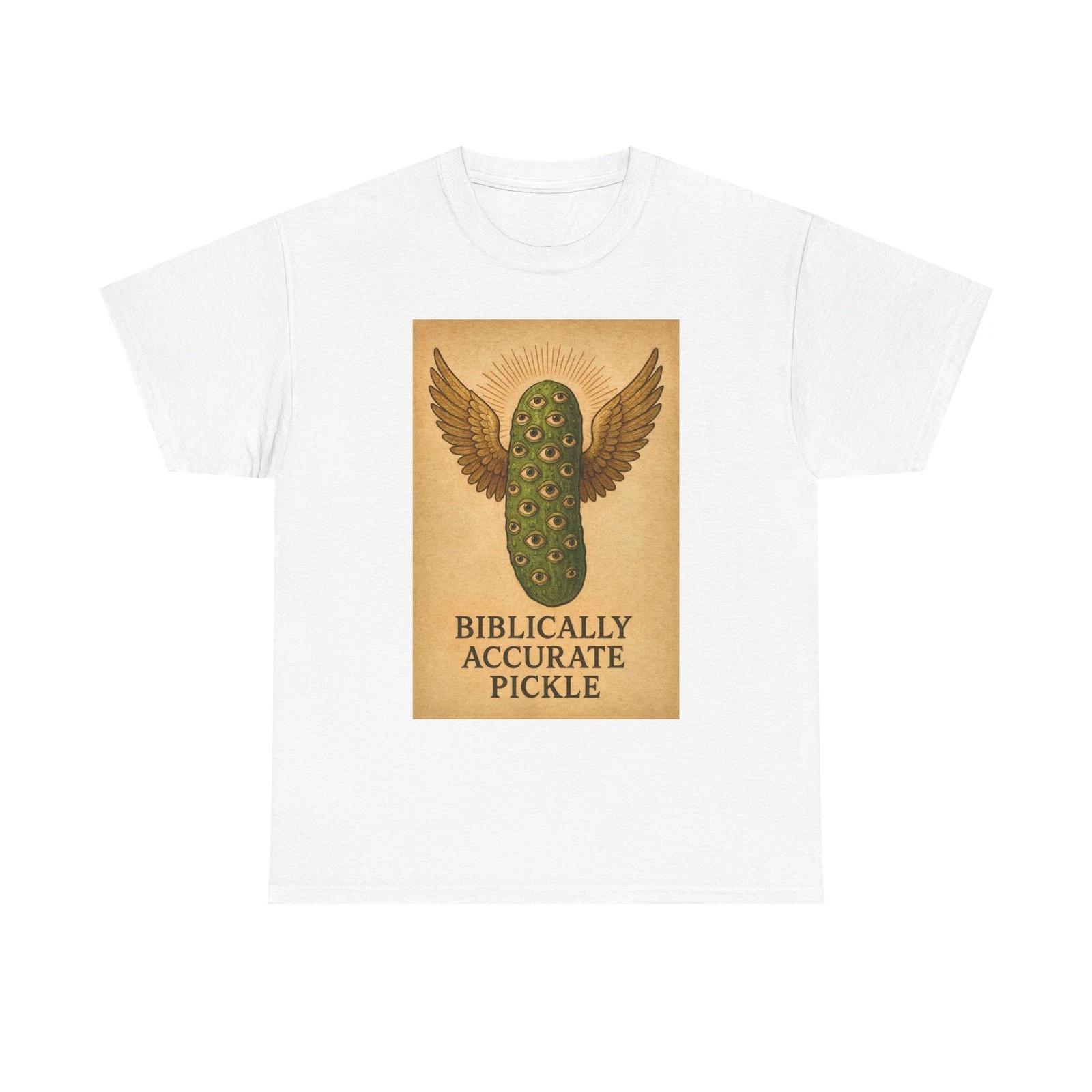 Biblically Accurate Pickle T-Shirt | Winged Pickle Illustration S