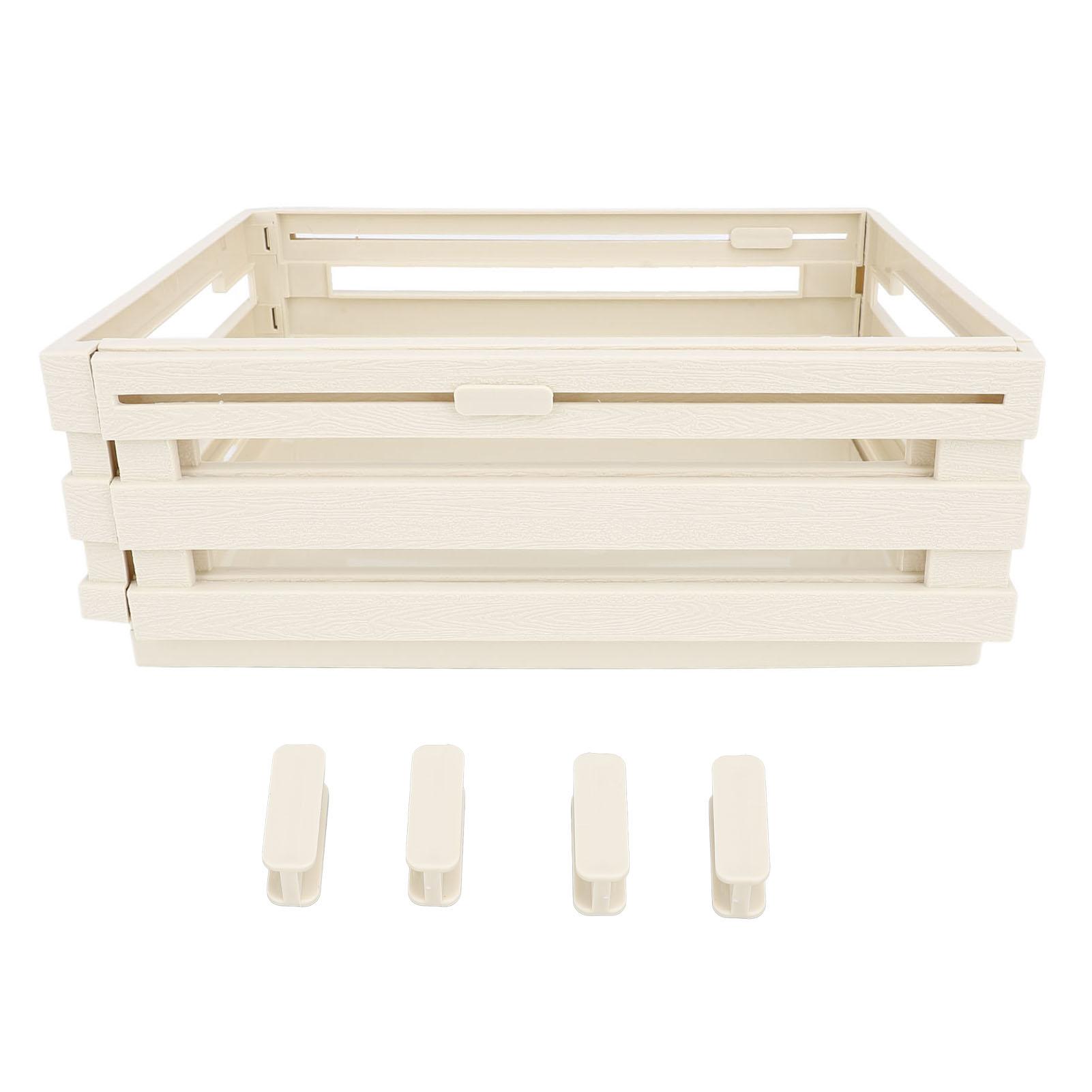 Выдвижной ящик для хранения PP штабелируемый ящик для хранения всякой всячины кладовая органайзер контейнер коробка для белый 1289₽