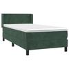 3130820 vidaXL Divan Bed with Mattress Dark Green 90x200 Cm