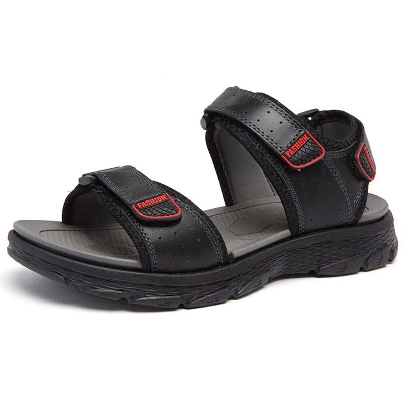 

Летняя мужская повседневная обувь, сандалии из натуральной кожи, уличные мужские кожаные сандалии для мужчин, пляжная обувь, супер легкая римская обувь, размер 46 46