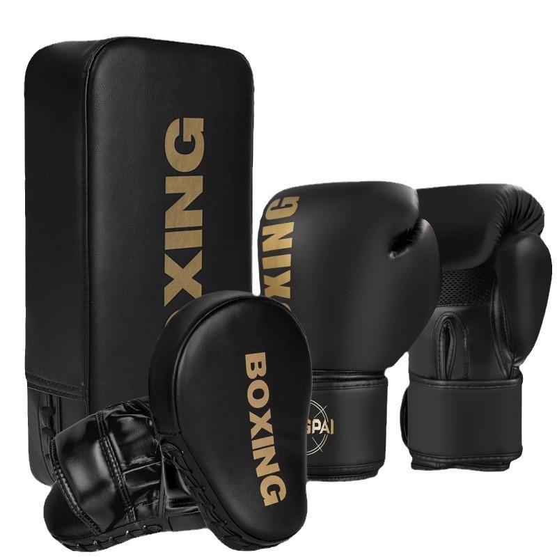 Kids Adult Boxing Gloves Set With Hand Targets Foot Target Martial Arts Training PU Leather 6oz-12oz