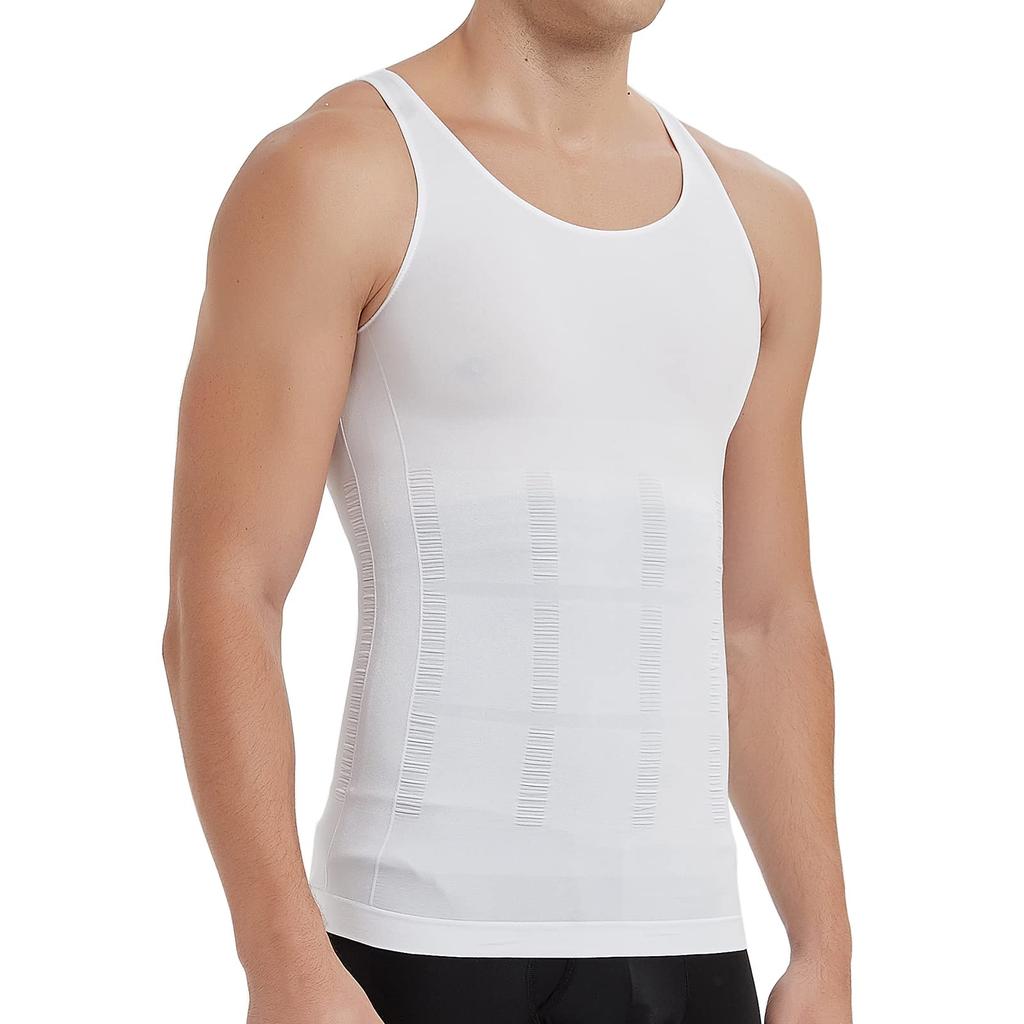 Camisa de compressão masculina emagrecimento corpo shaper colete cintura traner treino regatas barriga controle shapewear emagrecimento ginecomastia camiseta