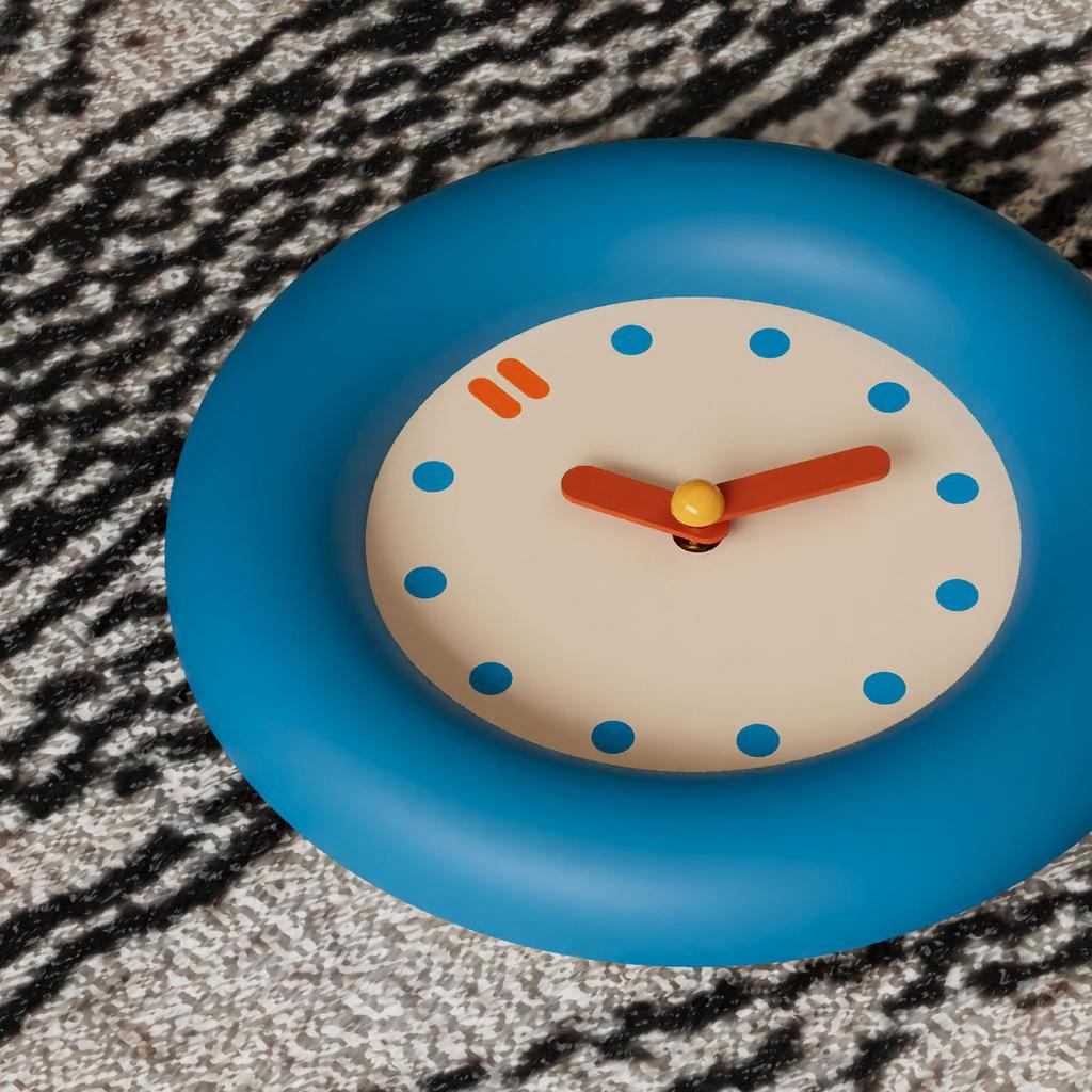 Minimalist Donut Round Desk Wall Clock Room Decoration Frame Silent Quartz Table Clock Kids Room Bedroom Office Home Decor Gifts