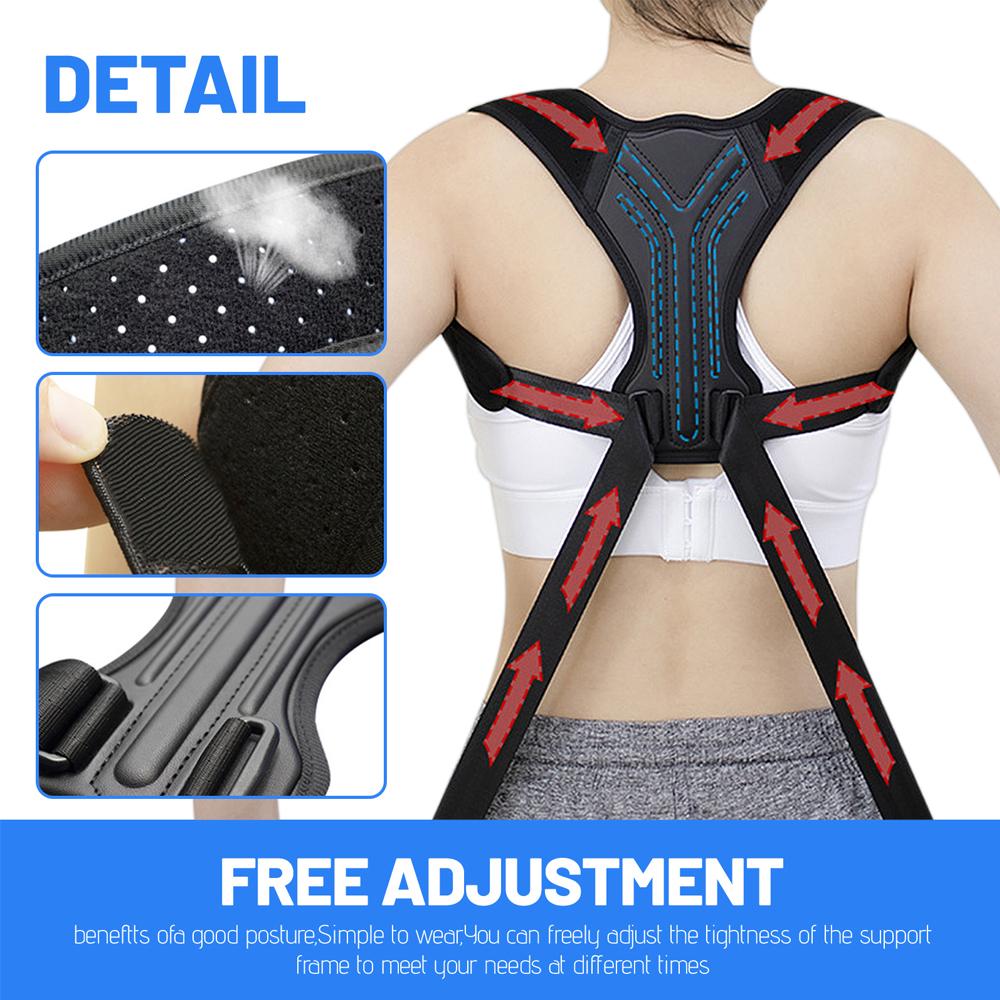 Adjustable Posture Corrector Belt for Back Shoulder Support Reshape Spine Clavicle Home Office Sport Neck Brace