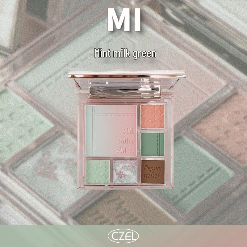 

Standing Posture Water Ripple Eyeshadow & Blush Palette - Gray Pink Earth Tone Mattes