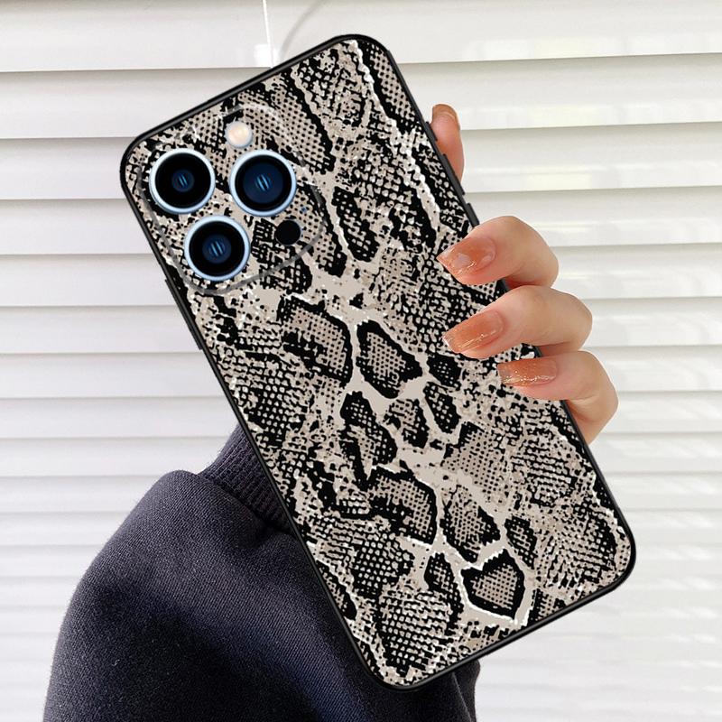 

Чехол для телефона под змеиную кожу для iPhone 17 16 15 14 13 12 11 Pro Max mini 15 16 Plus 16e 17 Air Cover Fundas iPhone 14