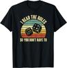 Game Night Adults Funny Board Games I Read The Rules TShirt Graphic T Shirts Streetwear  T Shirts for Men Camiseta Hombre