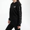 Puma Amplified Cropped Hoodie With Logo Tape Women Tops Black 586592-01