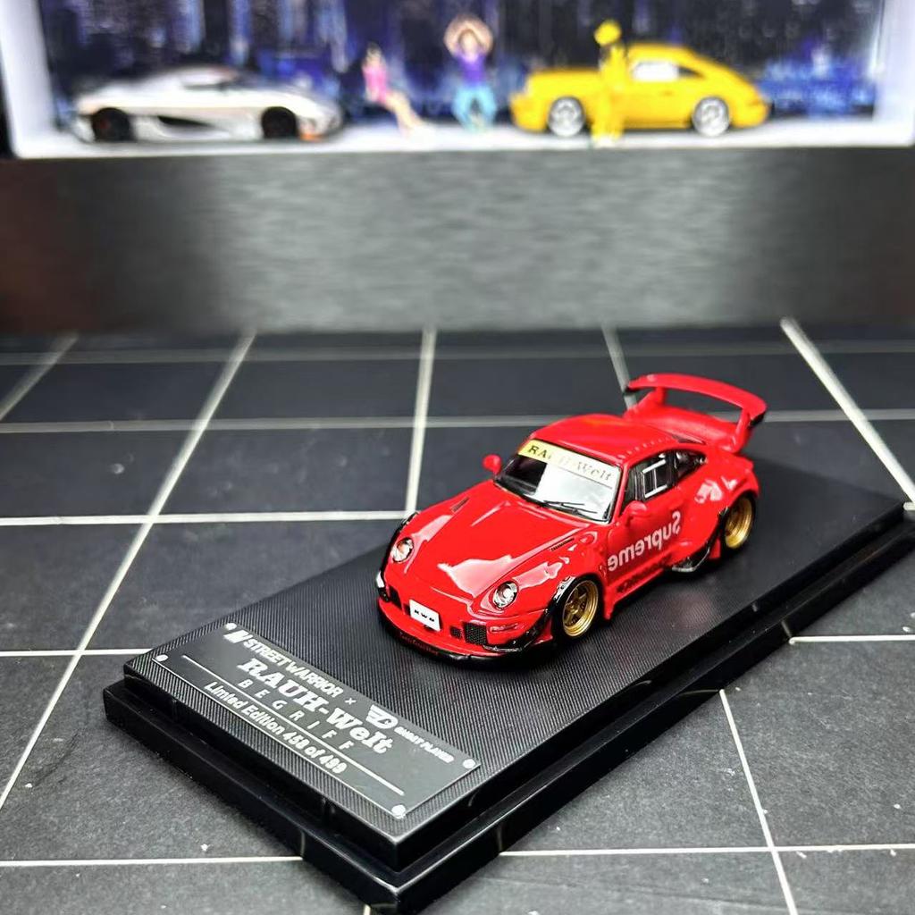 Diecast SW 1:64 Scale Porsche RWB 993 911 Alloy Car Model Collectible Toy Gift Souvenir Display Ornament
