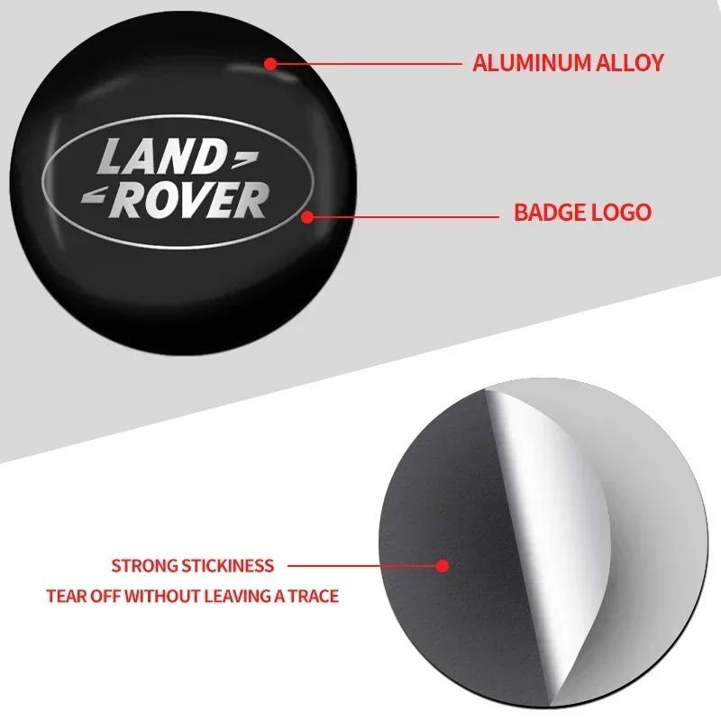 4pcs Car Wheel Center Hub Cap Sticker Decoration Parts For Land Rover Discovery 3 4 R4 LR2 Range Rover Evoque Sport Dander 2 3