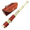Marine Handheld Spyglass Brass Telescope Binoculars 17.5-inch with Lather Box Best for Gift Item