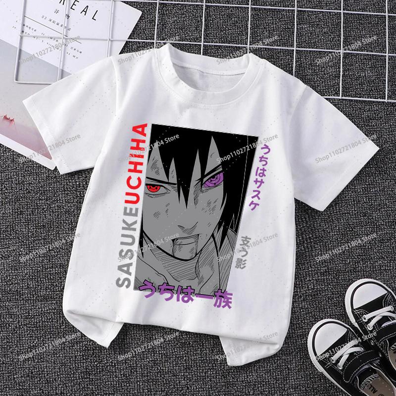NARUTO Round Neck Tshirts for Boys Girls Anime Cartoon Cute Printed Shortsleeved Top Children Summer Fashion Tshirt Gifts